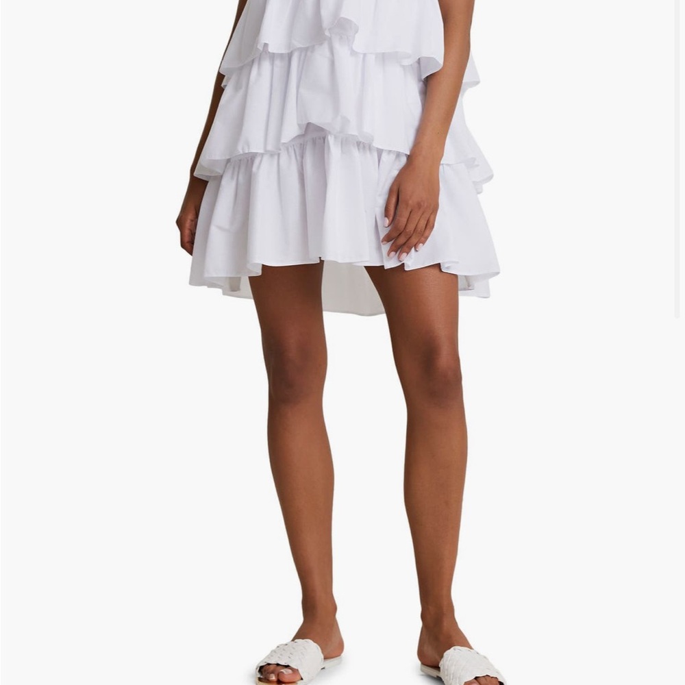 River Island White Tiered Minidress